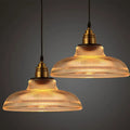 Vintage Café Hanglamp met Ribbelglas – Bistro Design Lamp voor Eettafel en Keuken