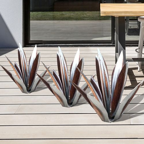 Metalen Agave Plant van Roestvrij Staal – Realistisch en Decoratief voor Tuin en Terras