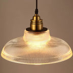 Vintage Café Hanglamp met Ribbelglas – Bistro Design Lamp voor Eettafel en Keuken