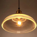 Vintage Café Hanglamp met Ribbelglas – Bistro Design Lamp voor Eettafel en Keuken