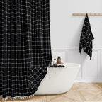 Bohemian Linnen Douchegordijn met Kwastjes – Waterdicht Design voor Badkamer