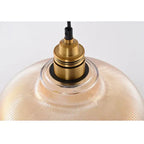 Vintage Café Hanglamp met Ribbelglas – Bistro Design Lamp voor Eettafel en Keuken