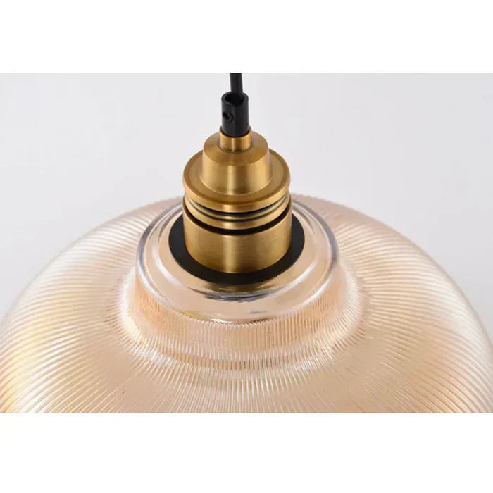 Vintage Café Hanglamp met Ribbelglas – Bistro Design Lamp voor Eettafel en Keuken