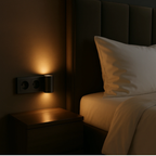 Stopcontact LED Wandlamp met Sensor – Dimbare Nachtlamp voor Hal, Slaapkamer en Badkamer