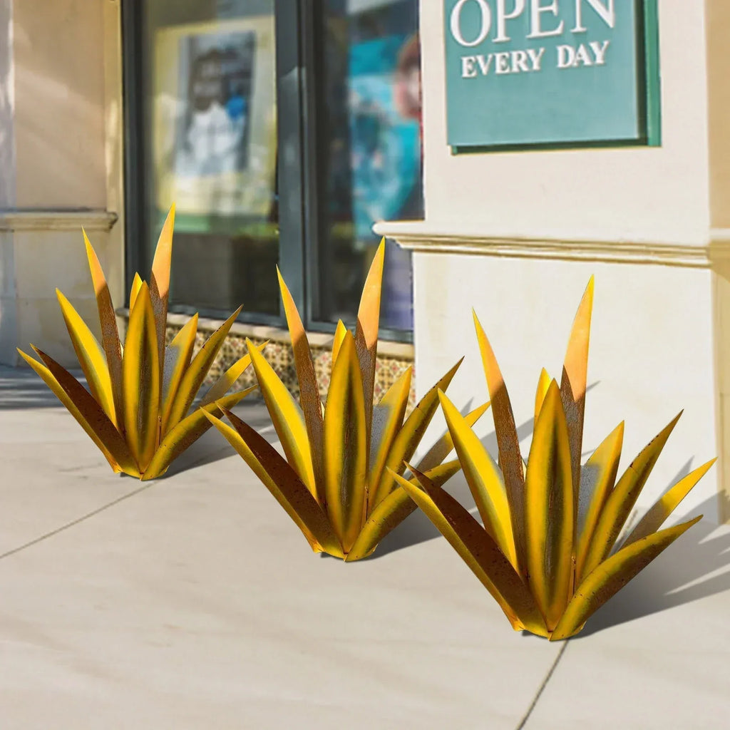 Metalen Agave Plant van Roestvrij Staal – Realistisch en Decoratief voor Tuin en Terras