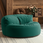 Fluwelen Zitzak Loveseat – Ronde Velvet Zitzak met EPS Vulling voor Woonkamer