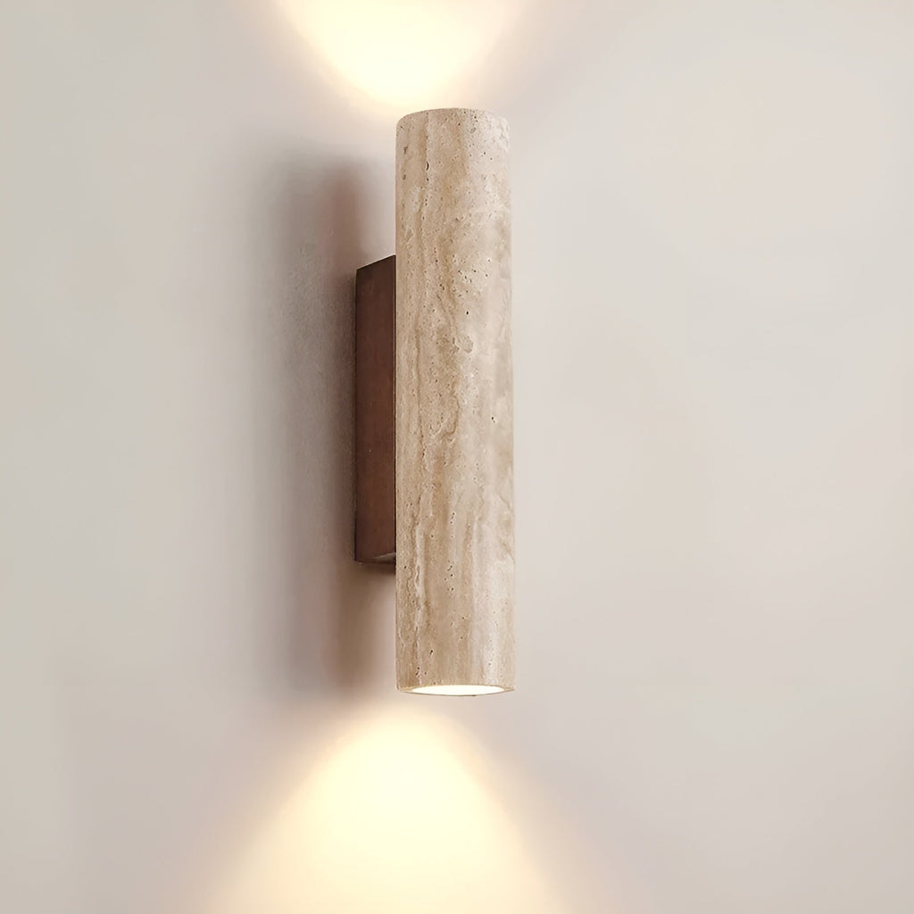 Travertin Wandlamp – Moderne LED Wandlamp met Natuurlijk Natuursteen Design