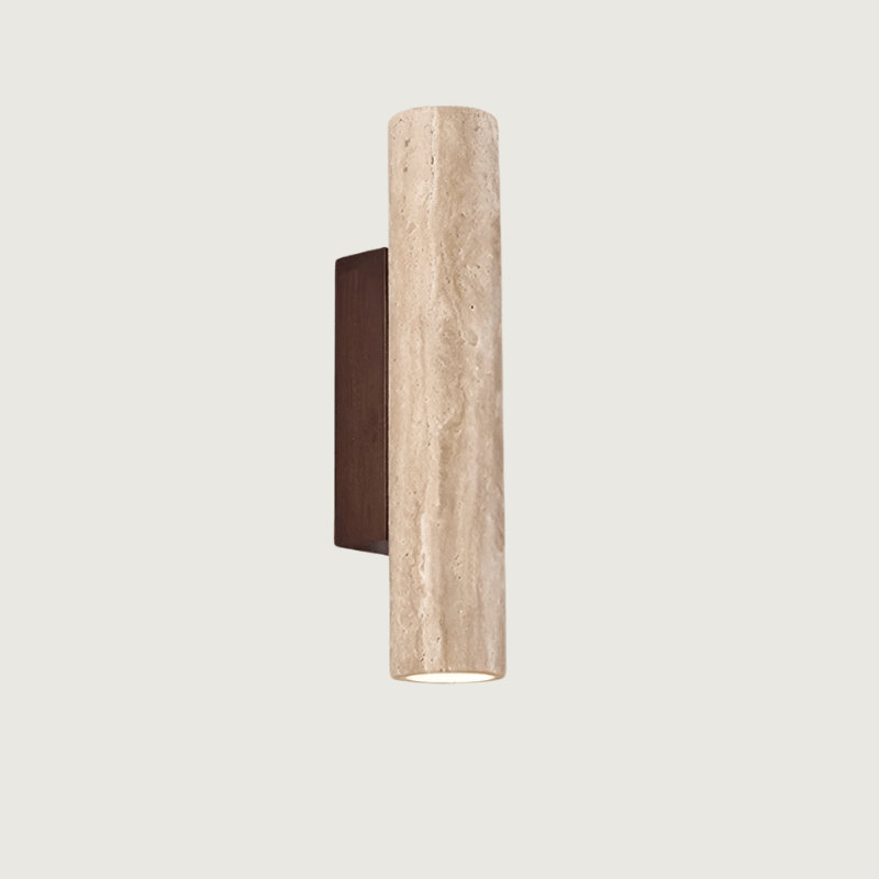 Travertin Wandlamp – Moderne LED Wandlamp met Natuurlijk Natuursteen Design