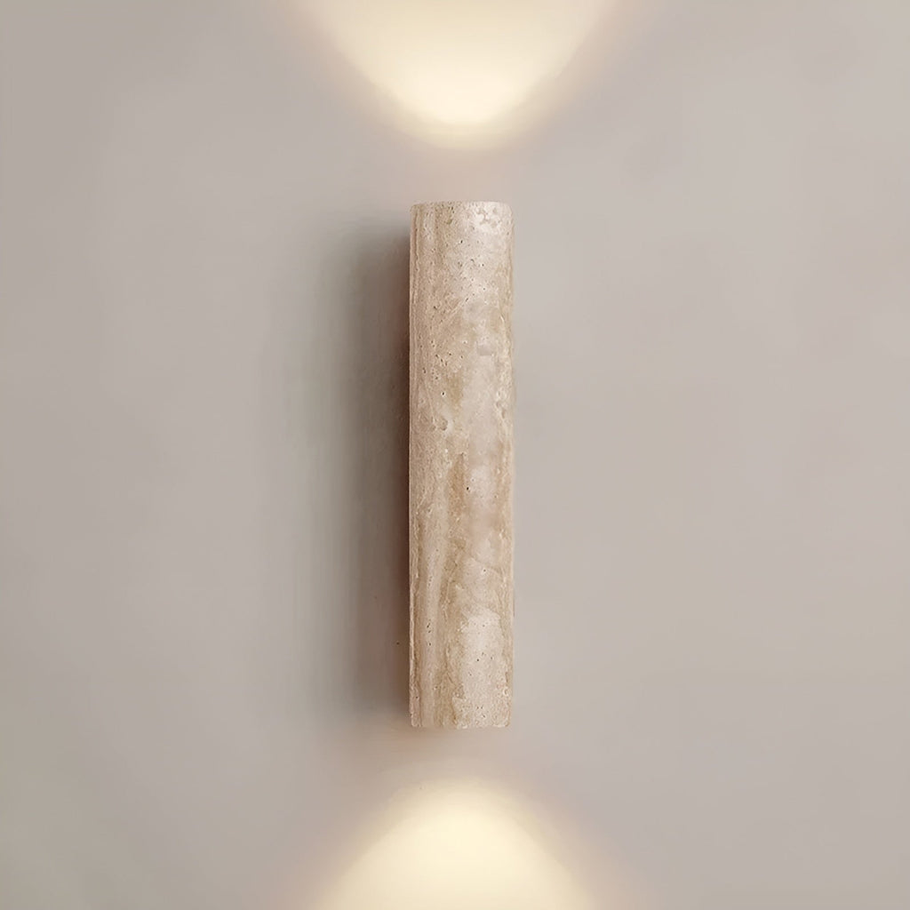 Travertin Wandlamp – Moderne LED Wandlamp met Natuurlijk Natuursteen Design
