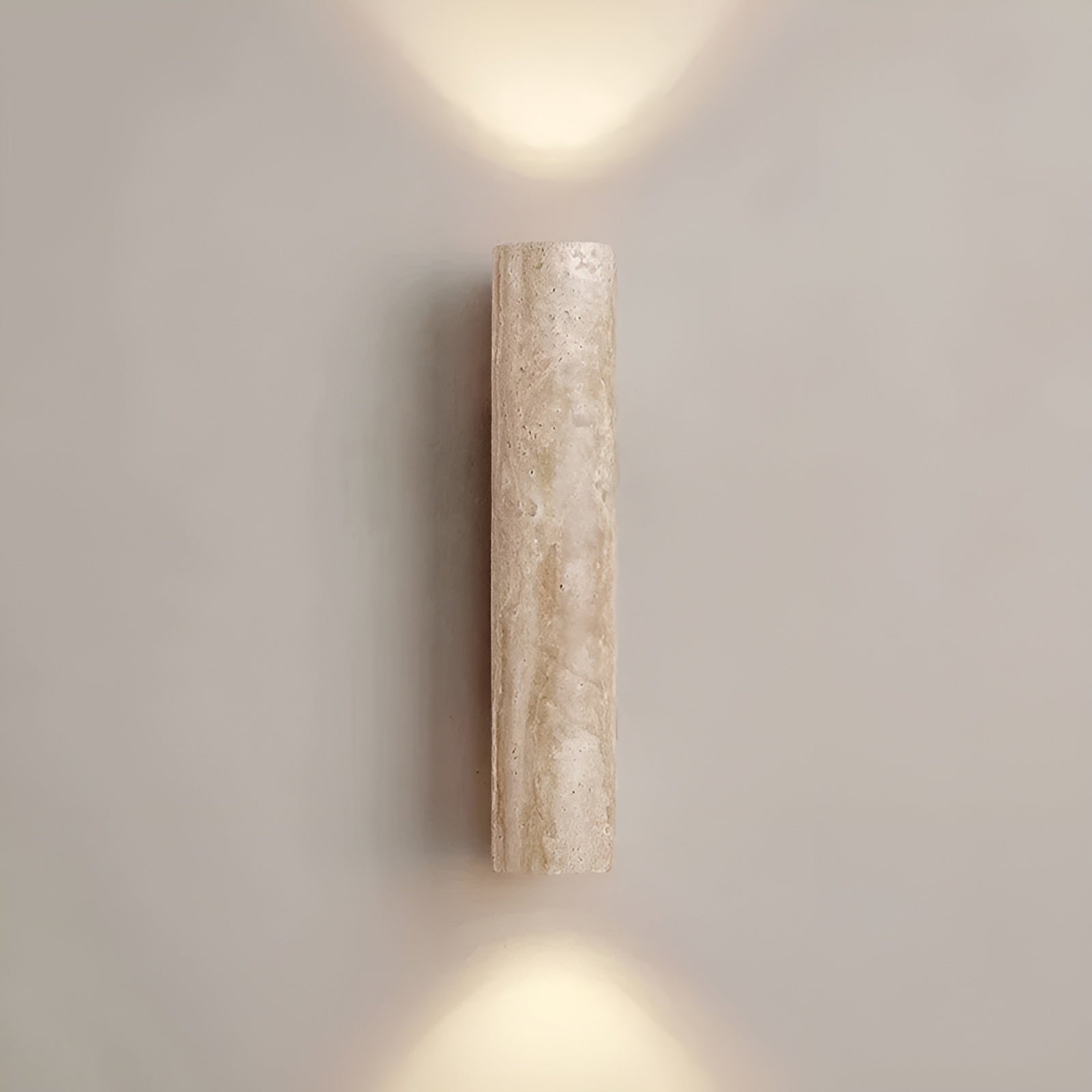 Travertin Wandlamp – Moderne LED Wandlamp met Natuurlijk Natuursteen Design