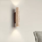 Travertin Wandlamp – Moderne LED Wandlamp met Natuurlijk Natuursteen Design
