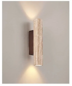 Travertin Wandlamp – Moderne LED Wandlamp met Natuurlijk Natuursteen Design