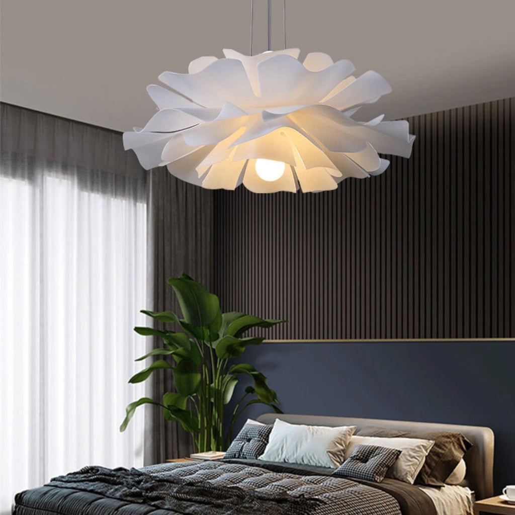 Bloemvormige Hanglamp Wit – Decoratieve Acryl Plafondlamp voor Woonkamer & Slaapkamer