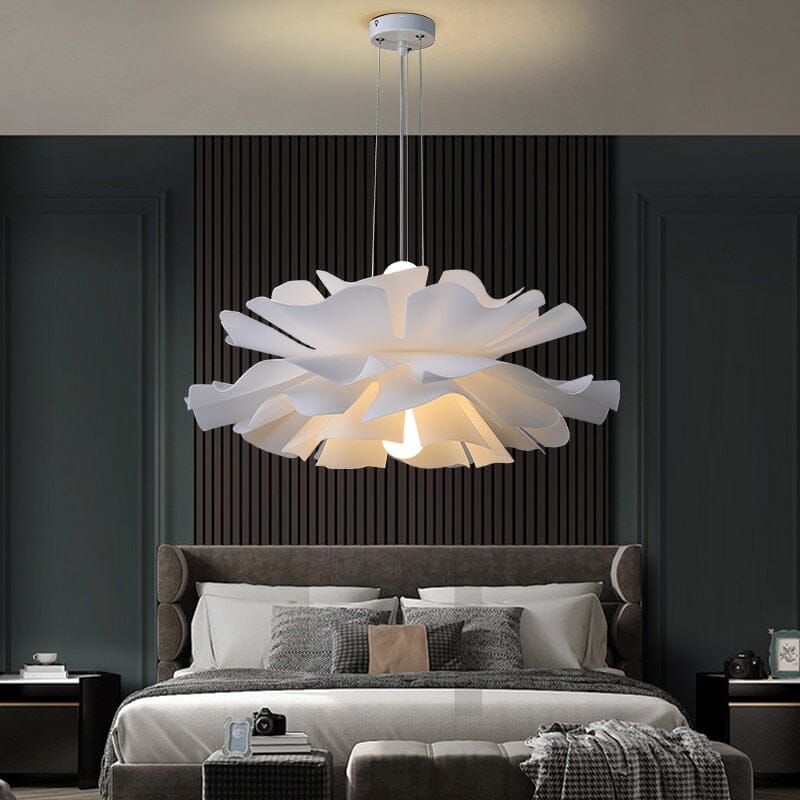 Bloemvormige Hanglamp Wit – Decoratieve Acryl Plafondlamp voor Woonkamer & Slaapkamer