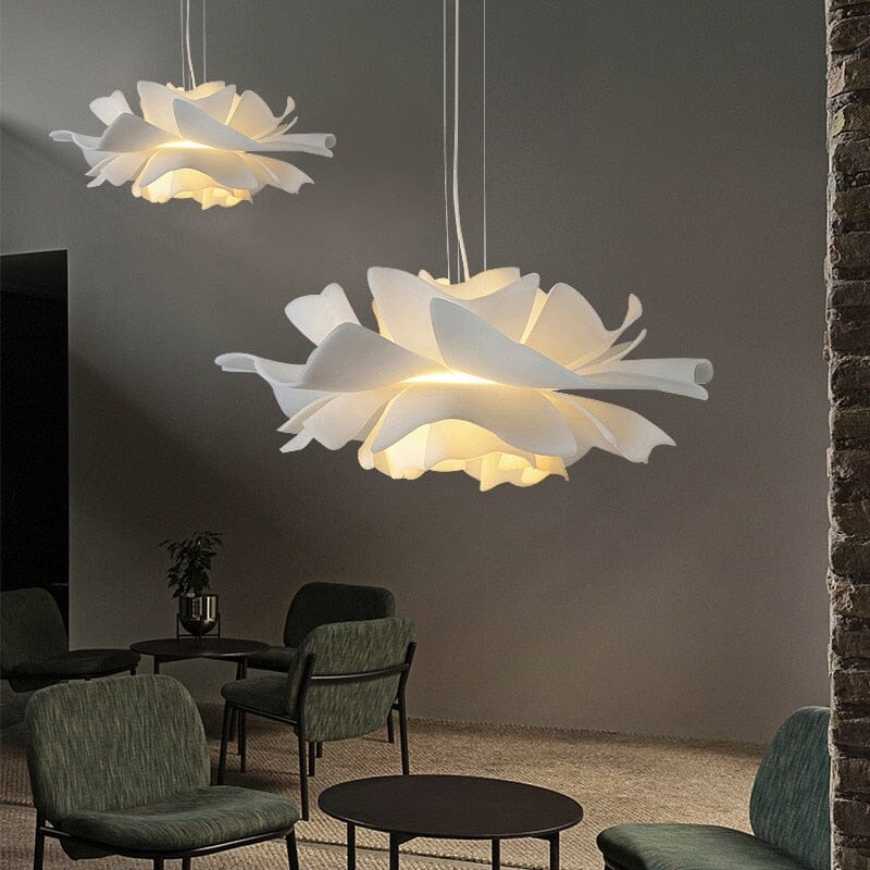 Bloemvormige Hanglamp Wit – Decoratieve Acryl Plafondlamp voor Woonkamer & Slaapkamer