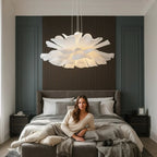 Bloemvormige Hanglamp Wit – Decoratieve Acryl Plafondlamp voor Woonkamer & Slaapkamer