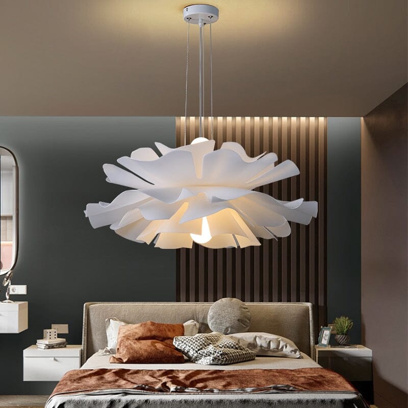 Bloemvormige Hanglamp Wit – Decoratieve Acryl Plafondlamp voor Woonkamer & Slaapkamer