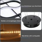 LED Ringlamp Hanglamp Dimbaar – Moderne Hanglamp met Afstandsbediening voor Eetkamer & Woonkamer