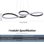 LED Ringlamp Hanglamp Dimbaar – Moderne Hanglamp met Afstandsbediening voor Eetkamer & Woonkamer