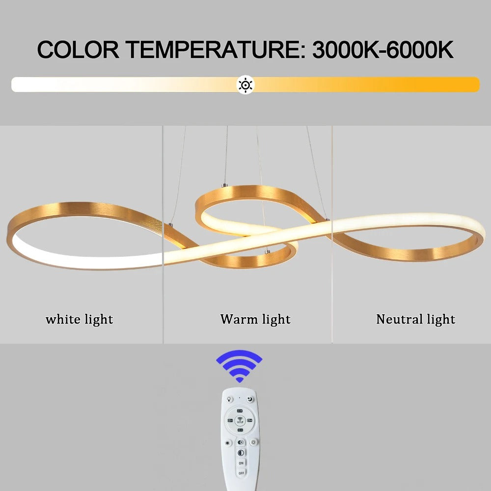 LED Ringlamp Hanglamp Dimbaar – Moderne Hanglamp met Afstandsbediening voor Eetkamer & Woonkamer
