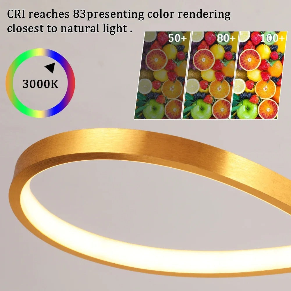 LED Ringlamp Hanglamp Dimbaar – Moderne Hanglamp met Afstandsbediening voor Eetkamer & Woonkamer