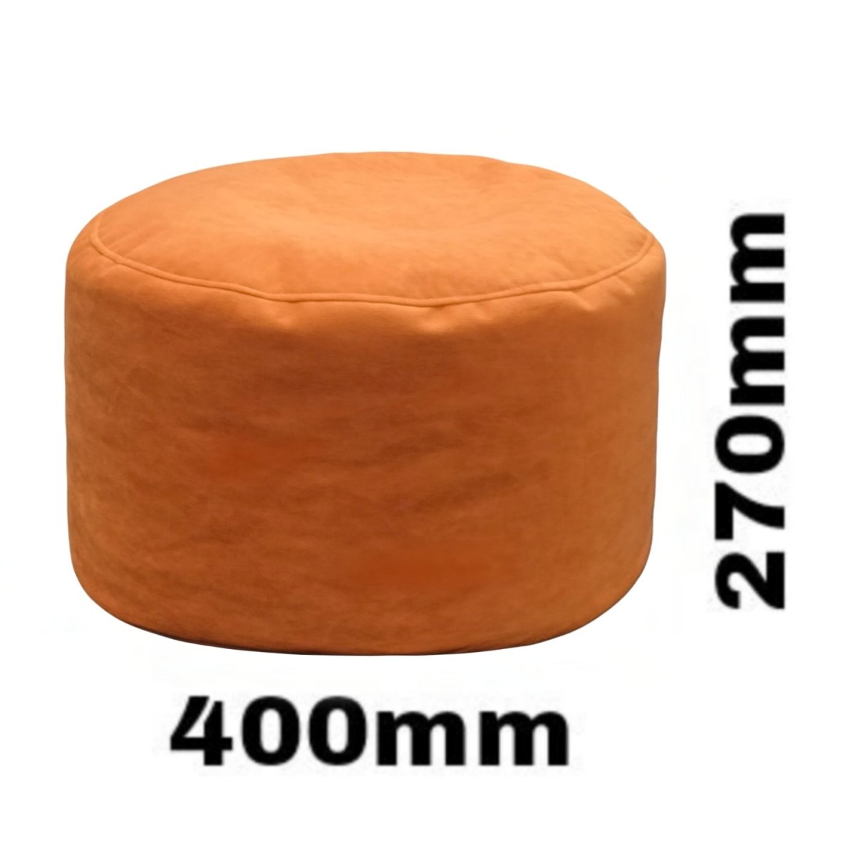 Fluwelen Zitzak Loveseat – Ronde Velvet Zitzak met EPS Vulling voor Woonkamer