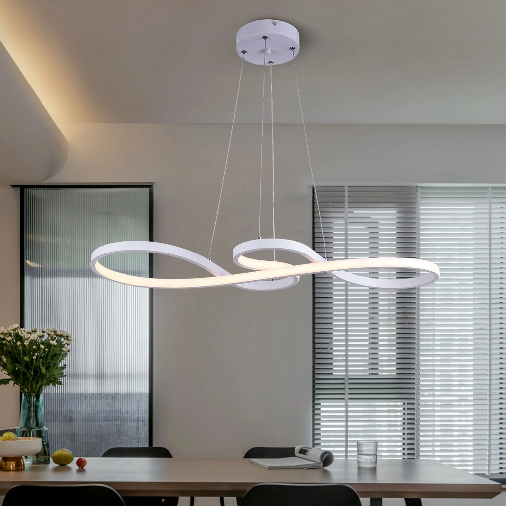 LED Ringlamp Hanglamp Dimbaar – Moderne Hanglamp met Afstandsbediening voor Eetkamer & Woonkamer