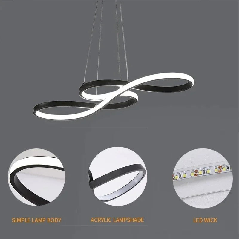 LED Ringlamp Hanglamp Dimbaar – Moderne Hanglamp met Afstandsbediening voor Eetkamer & Woonkamer