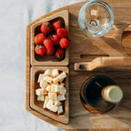 Houten Wijn- en Borreltafel – Inklapbare Picknick Tafel voor Buiten