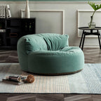 Fluwelen Zitzak Loveseat – Ronde Velvet Zitzak met EPS Vulling voor Woonkamer