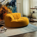 Fluwelen Zitzak Loveseat – Ronde Velvet Zitzak met EPS Vulling voor Woonkamer