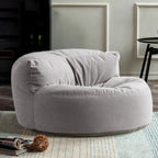 Fluwelen Zitzak Loveseat – Ronde Velvet Zitzak met EPS Vulling voor Woonkamer