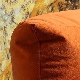 Fluwelen Zitzak Loveseat – Ronde Velvet Zitzak met EPS Vulling voor Woonkamer
