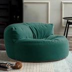 Fluwelen Zitzak Loveseat – Ronde Velvet Zitzak met EPS Vulling voor Woonkamer