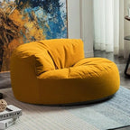Fluwelen Zitzak Loveseat – Ronde Velvet Zitzak met EPS Vulling voor Woonkamer